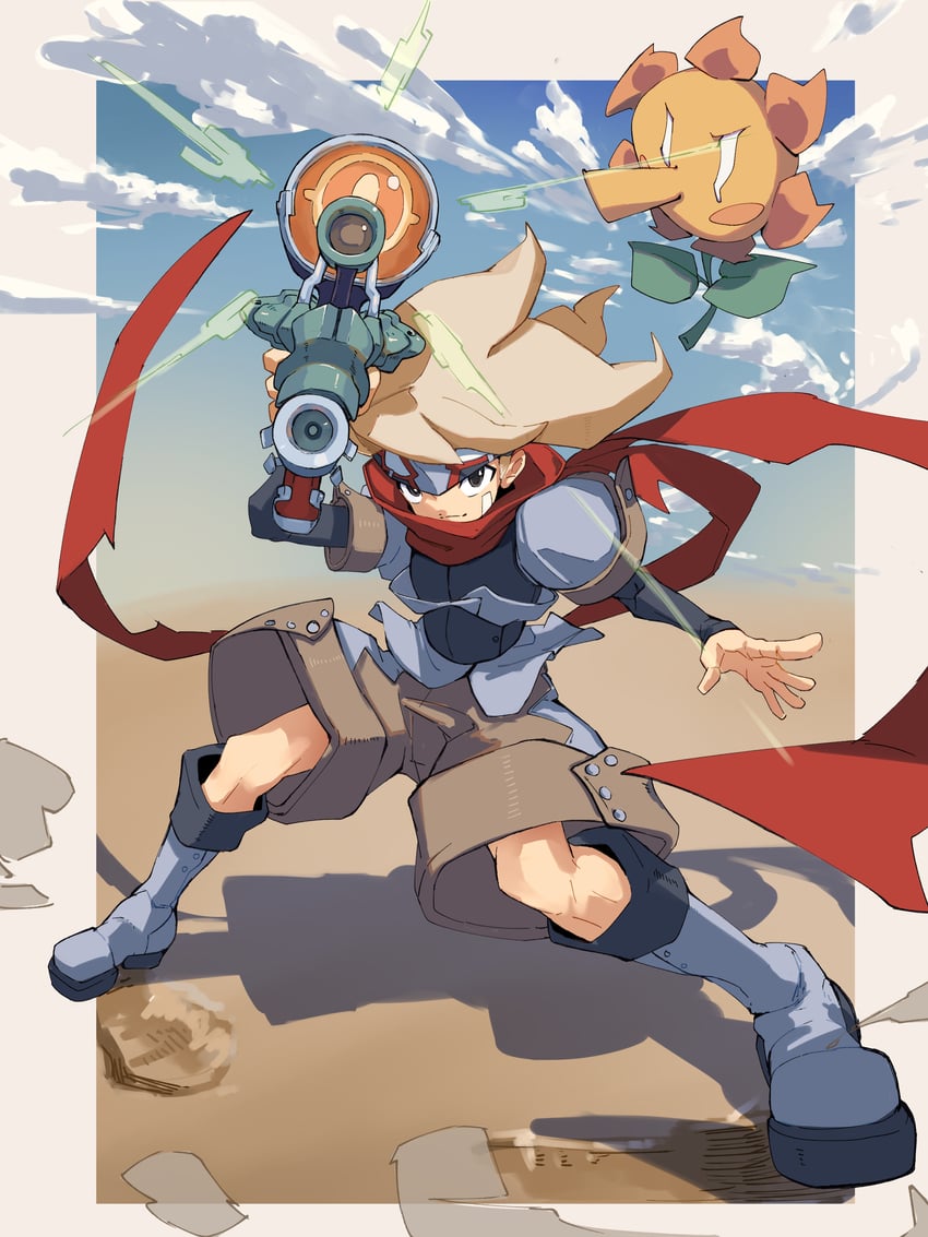 django and otenko (bokura no taiyou) drawn by omochi_(mochi_skymega)