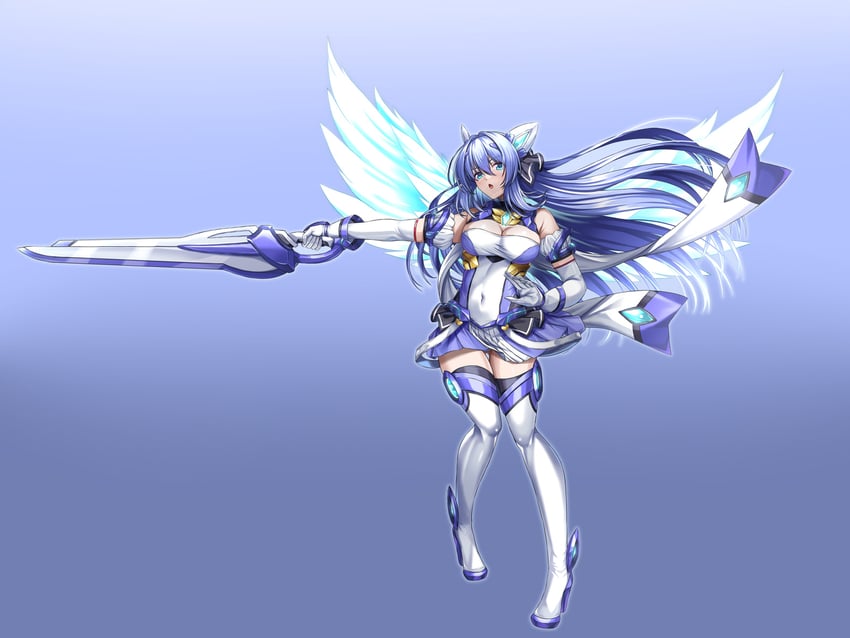katsuragi marina and exs-tia (kouyoku senki exs-tia and 1 more) drawn by kozu_rokuta