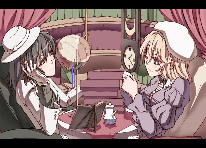 usami renko and maribel hearn (touhou) drawn by aya_shachou
