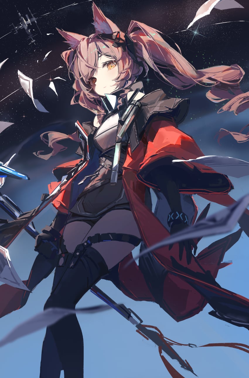 angelina and gilberta (arknights and 1 more) drawn by loong_(loong_blo)