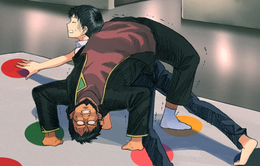 ikari shinji and ikari gendou (neon genesis evangelion) drawn by ayanashi_kunio