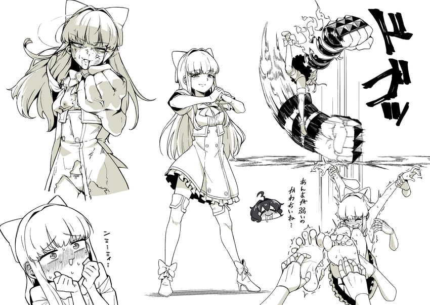 tenkawa kaoruko and magia sulfur (mahou shoujo ni akogarete) drawn by garyo_1858
