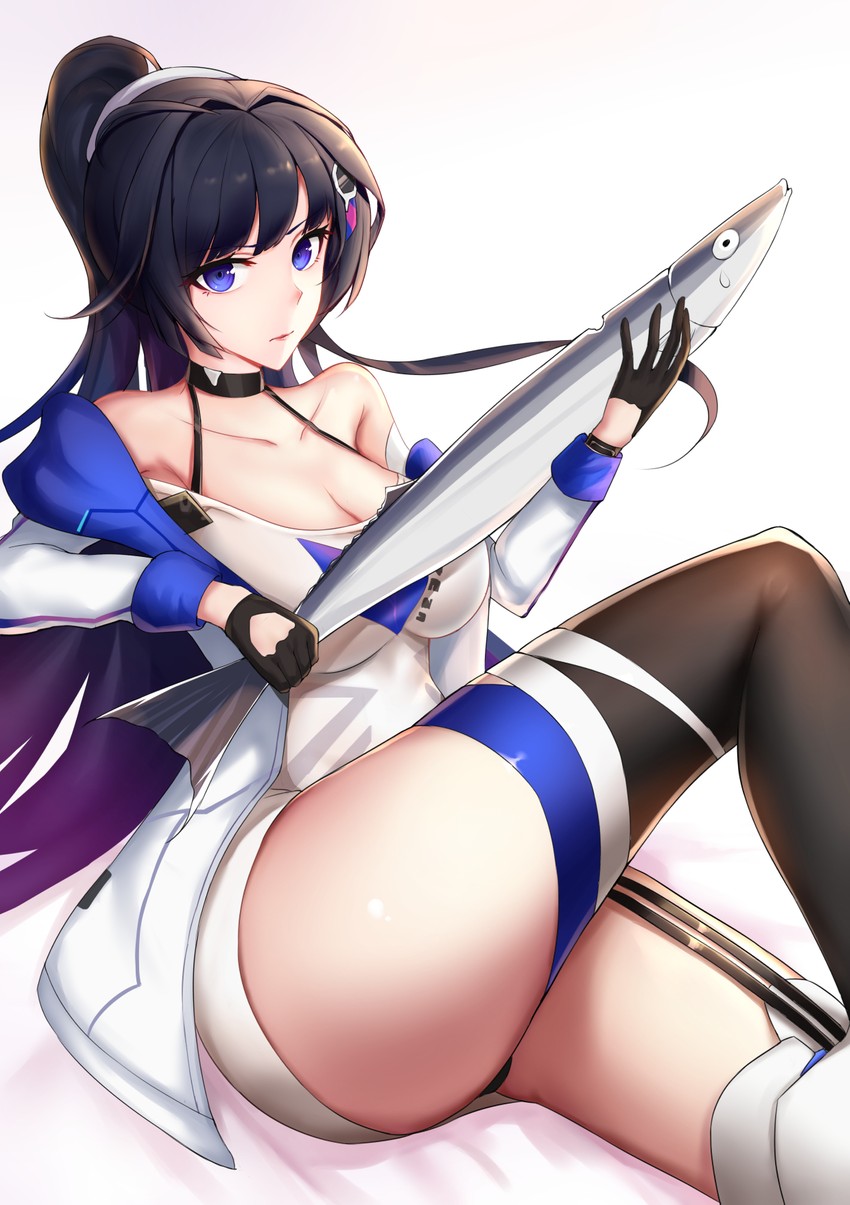 raiden mei (honkai and 1 more) drawn by enico