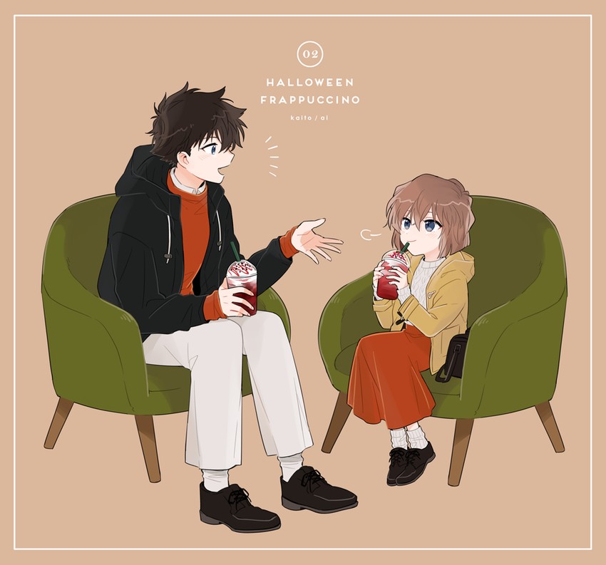 haibara ai and kuroba kaito (meitantei conan and 1 more) drawn by srrr315