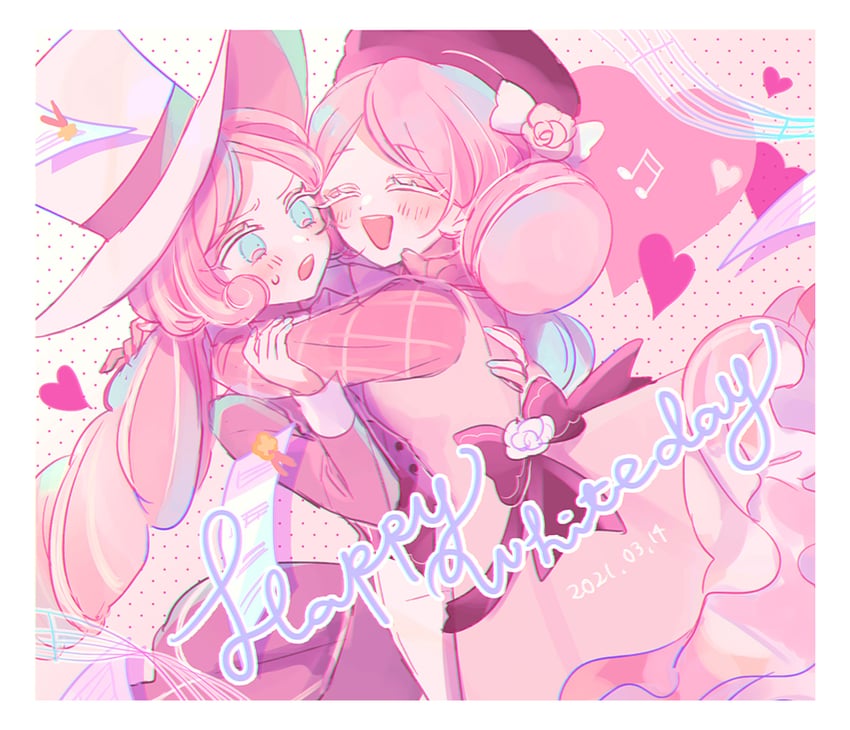 macaron cookie and marshmallow cookie (cookie run and 1 more) drawn by mamimumemo
