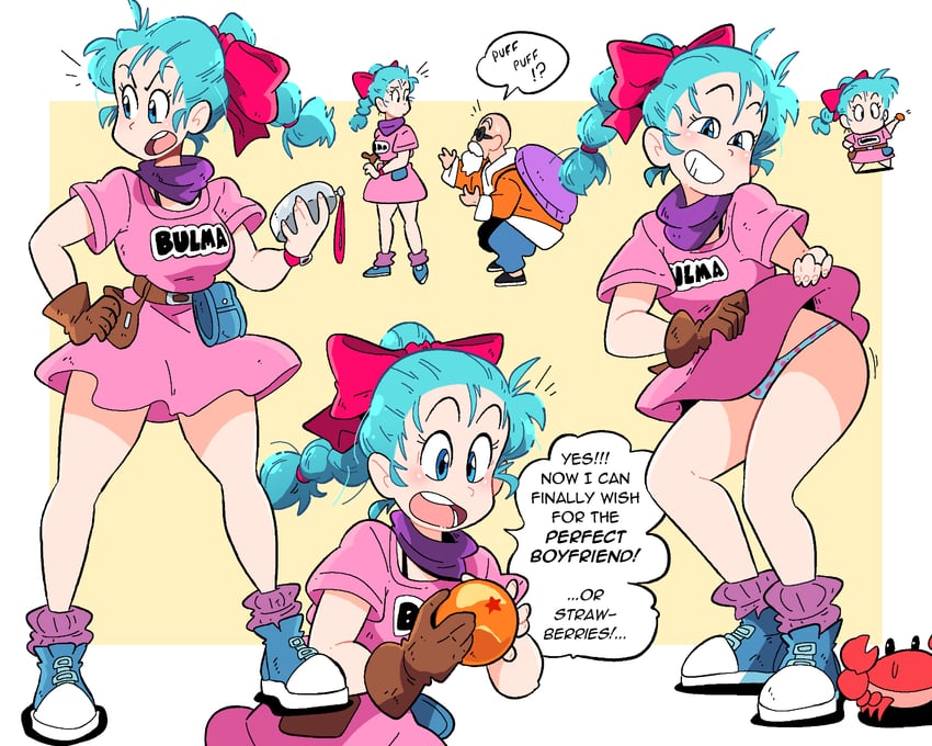 bulma and muten roushi (dragon ball) drawn by scott_malin