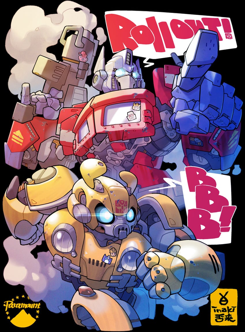 optimus prime, megatron, pinkie pie, bumblebee, and spike witwicky (transformers and 4 more) drawn by inaki_shinrou