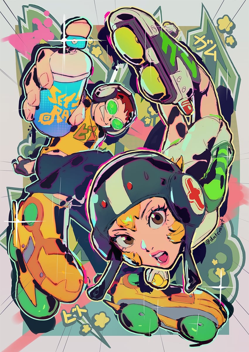 gum and beat (sega and 1 more) drawn by datcravat