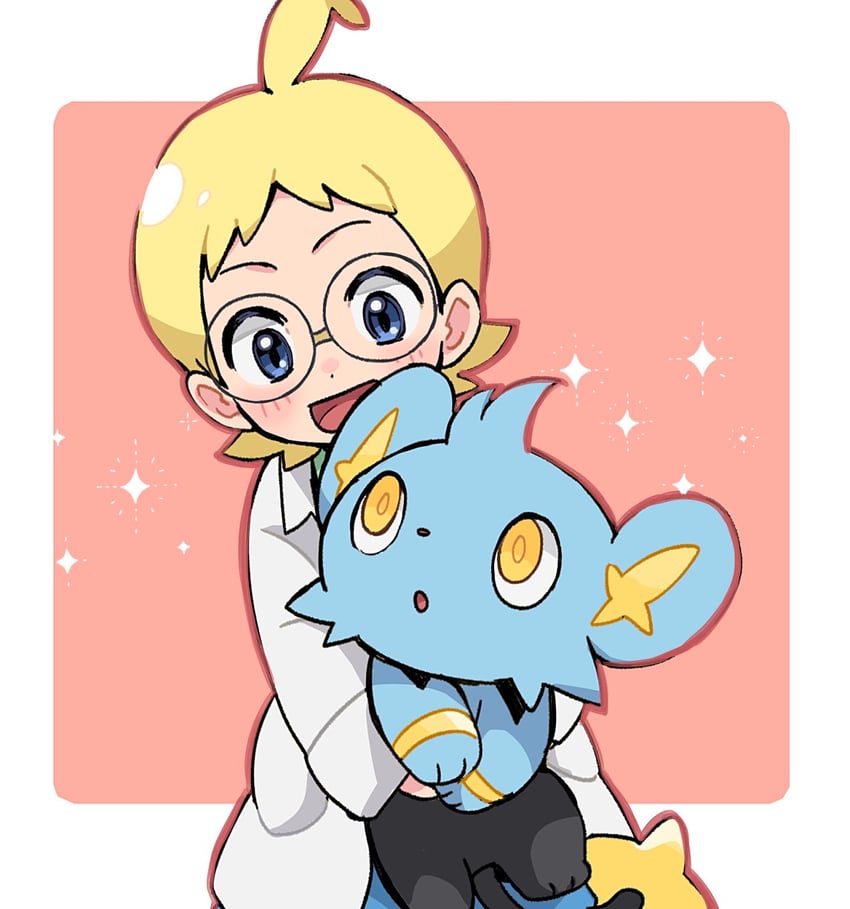 shinx and clemont (pokemon and 1 more) drawn by pokesumomo