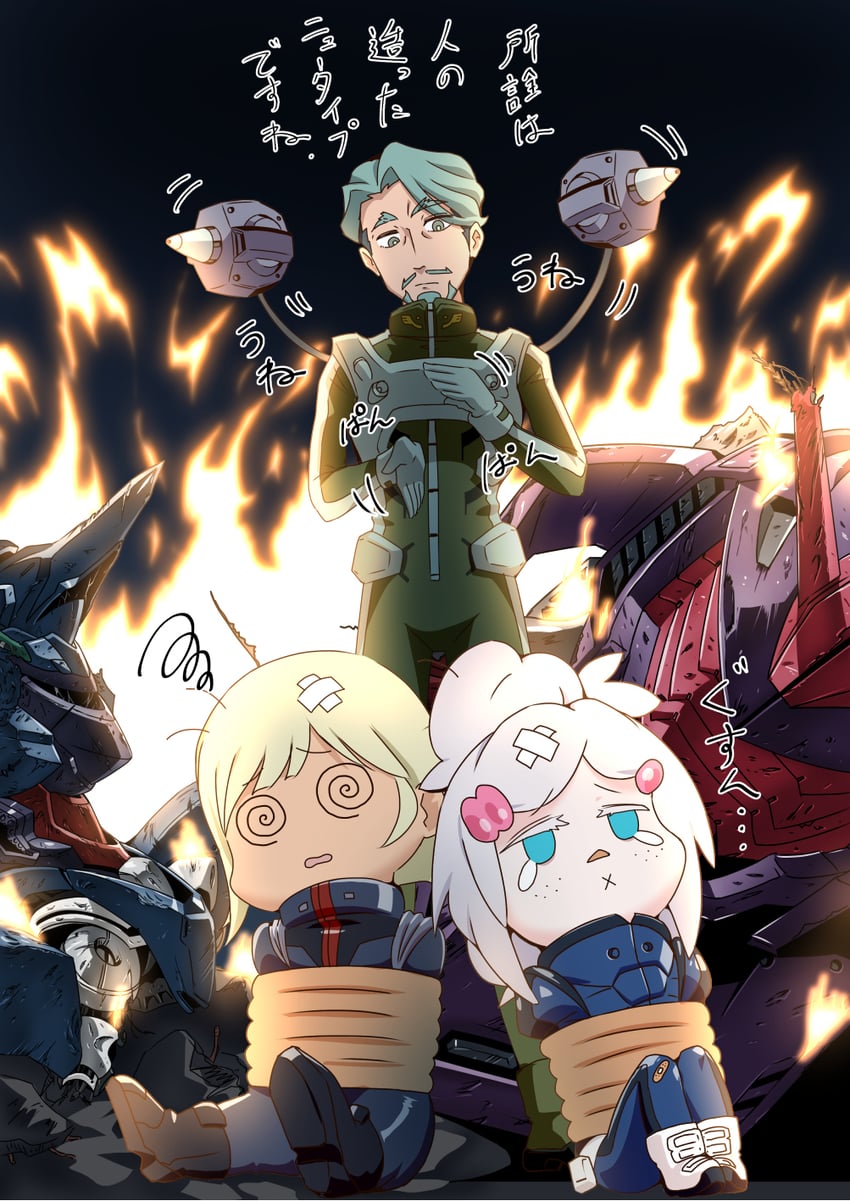 challia bull, deux murasame, hambrabi, psycho gundam, gates capa, and 1 more (gundam and 1 more) drawn by ryokasaka