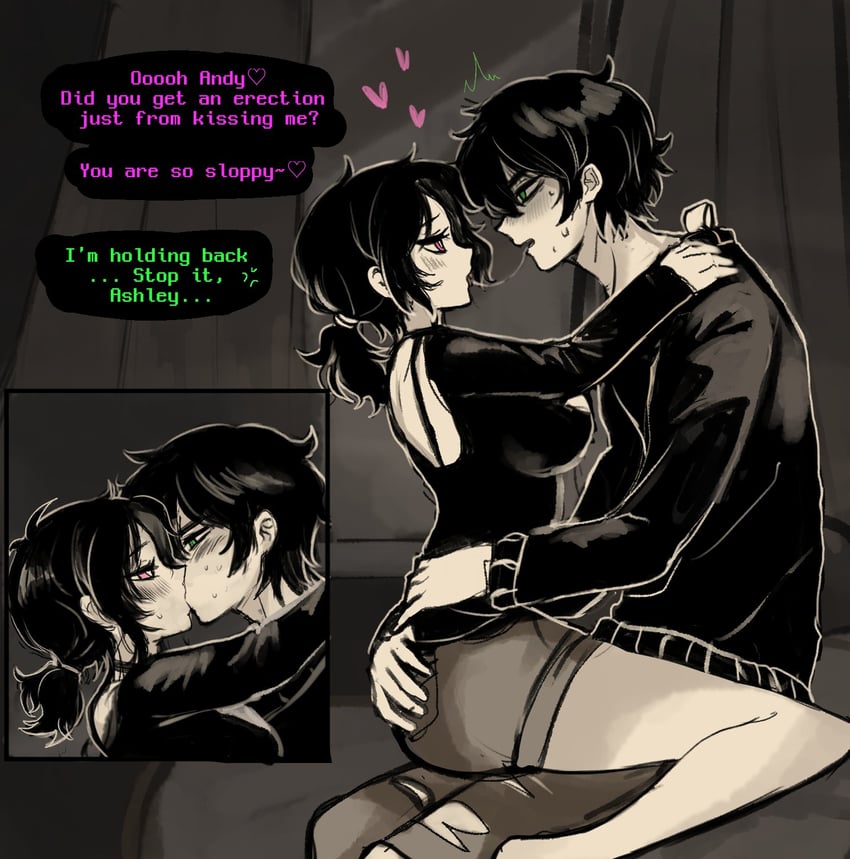 ashley graves and andrew graves (the coffin of andy and leyley) drawn by watasi_tokimi