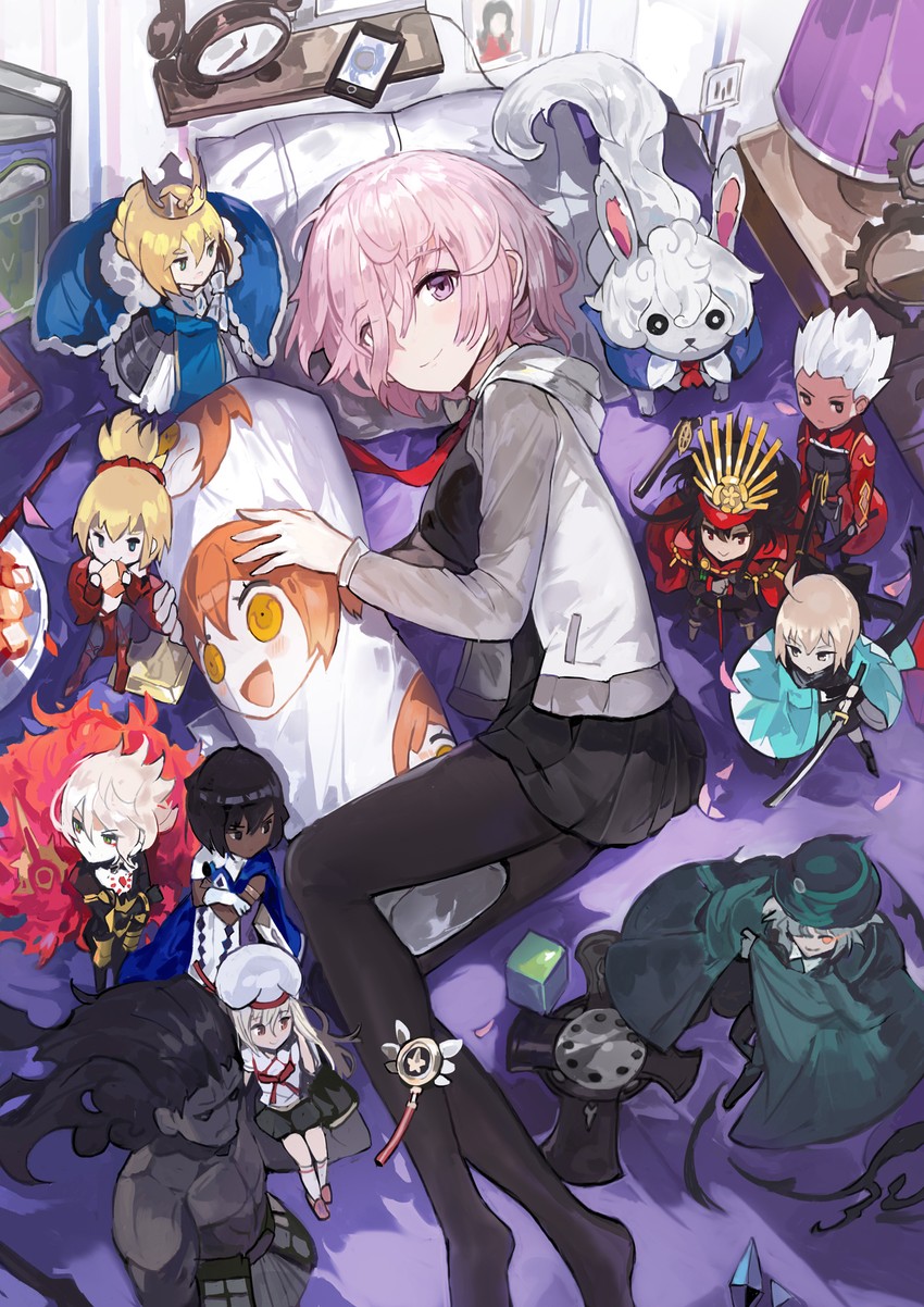 artoria pendragon, saber, mash kyrielight, fujimaru ritsuka, illyasviel von einzbern, and 10 more (fate and 5 more) drawn by alchemaniac