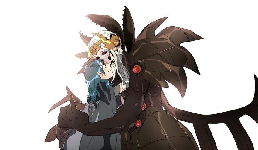 female byleth and edelgard von hresvelg (fire emblem and 1 more) drawn by nimae04