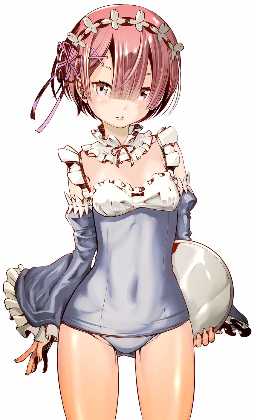 ram (re:zero kara hajimeru isekai seikatsu) drawn by fukushima_masayasu
