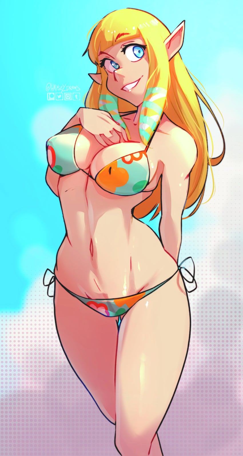 princess zelda (the legend of zelda and 1 more) drawn by haysey