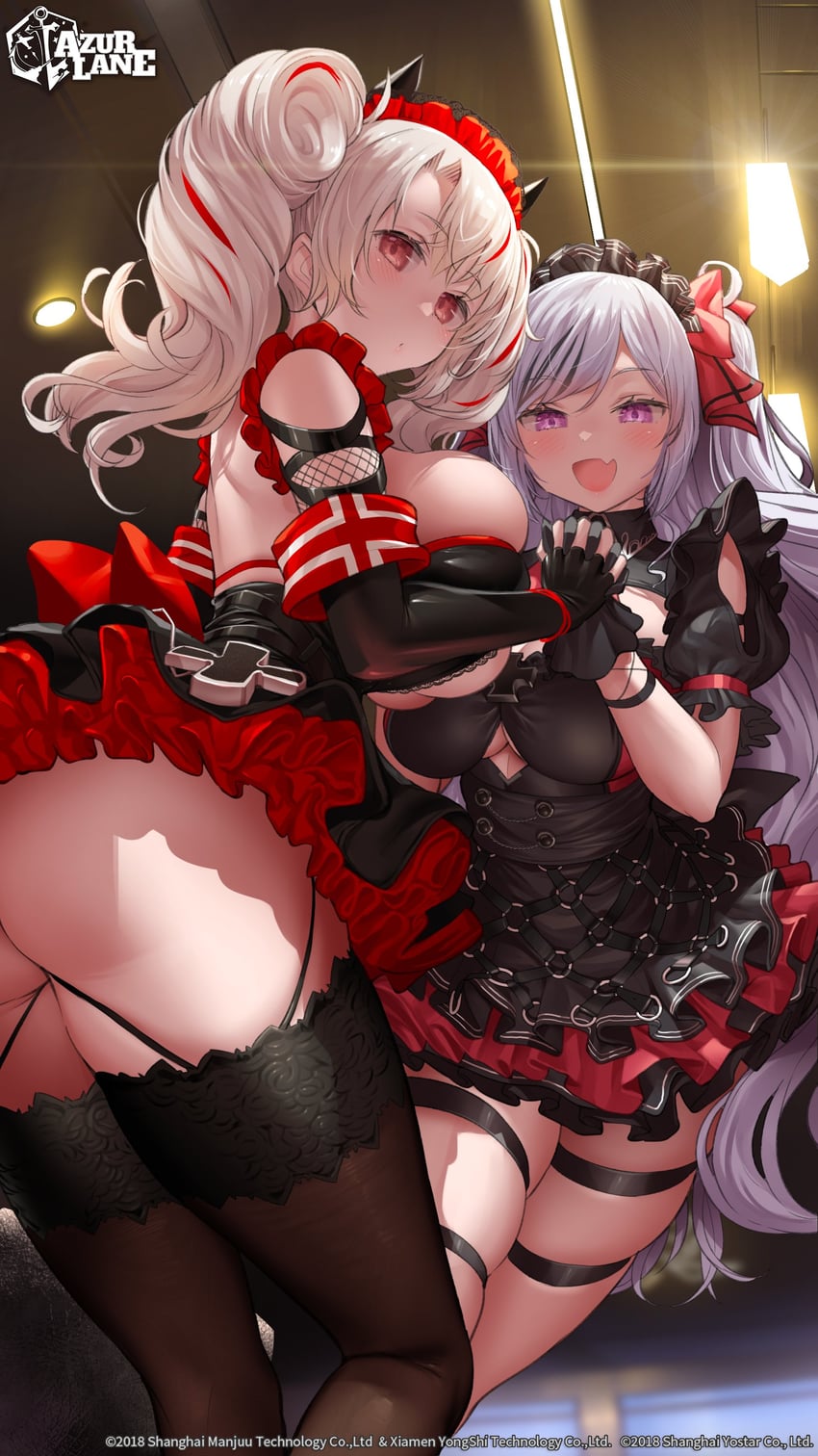 elbe and prinz adalbert (azur lane) drawn by uo_denim