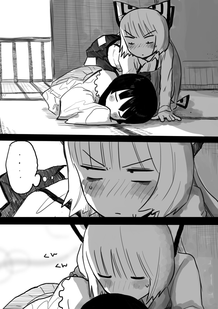 fujiwara no mokou and houraisan kaguya (touhou) drawn by chahashiraozen