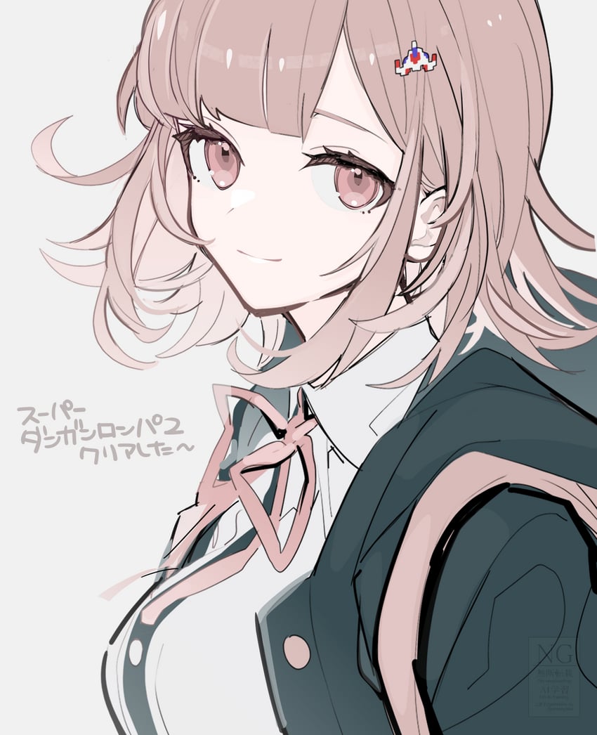 nanami chiaki (danganronpa and 2 more) drawn by gomasio_ny