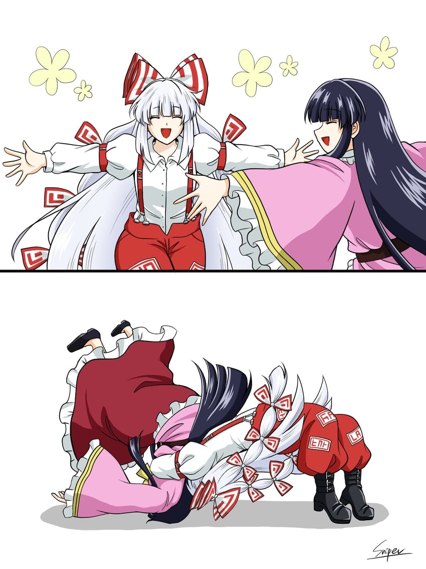 fujiwara no mokou and houraisan kaguya (touhou) drawn by sniper16783072