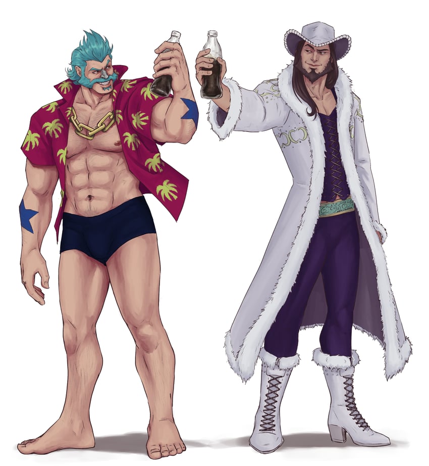 nico robin, franky, graves, and twisted fate (one piece and 1 more) drawn by analligator