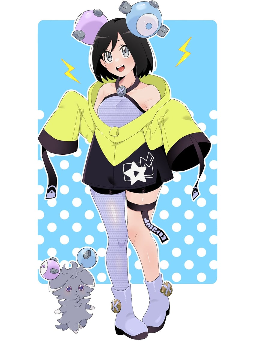 iono, calem, and espurr (pokemon and 2 more) drawn by sana_(37pisana)
