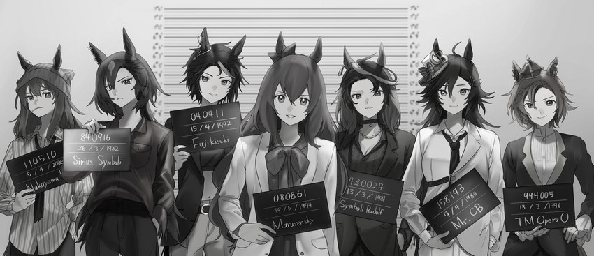 symboli rudolf, sirius symboli, mr. c.b., t.m. opera o, fuji kiseki, and 2 more (umamusume) drawn by tamayume