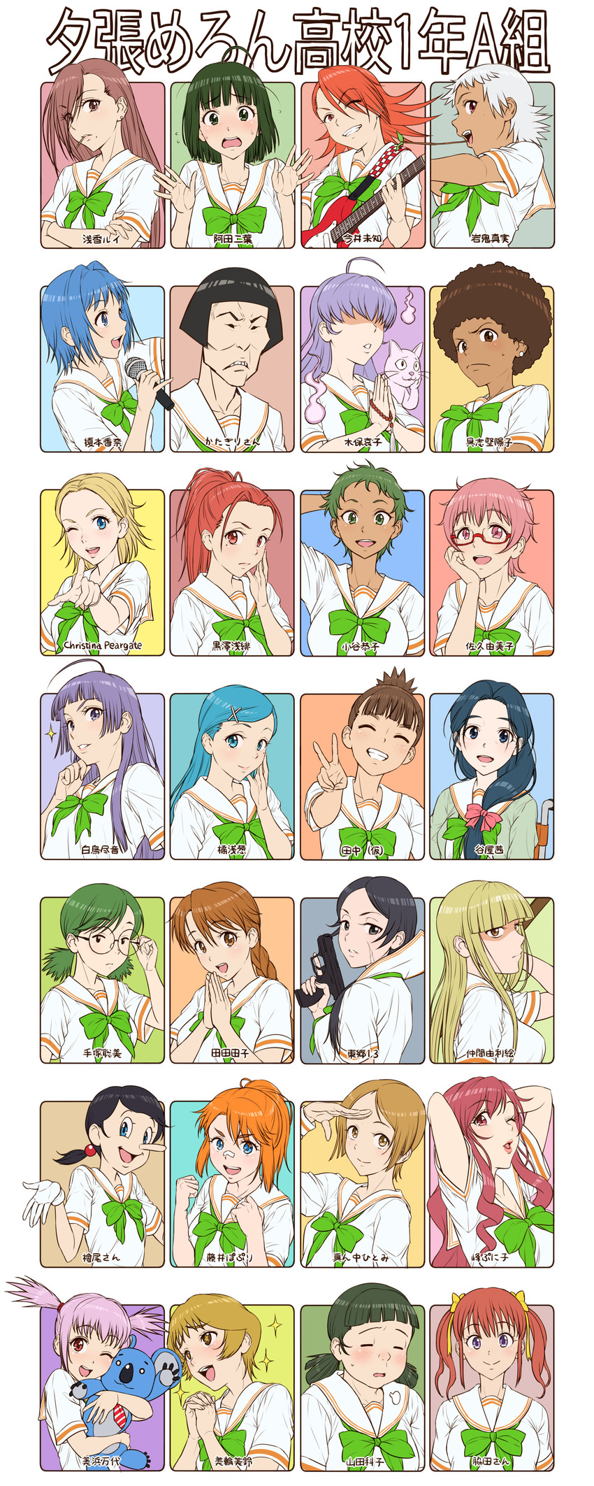 pinocchio, denden denko, tanaka, shiratori tsukune, mannaka hitomi, and 24 more (the adventures of pinocchio and 1 more) drawn by nigou