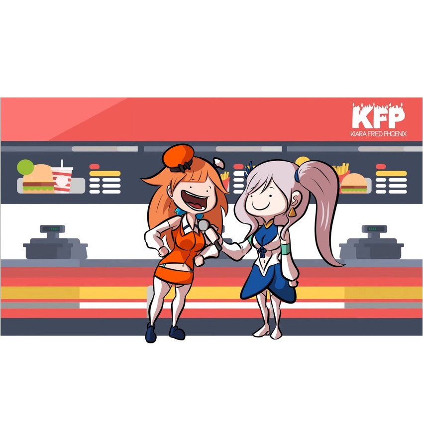 takanashi kiara and pavolia reine (hololive and 2 more) drawn by holykoshi