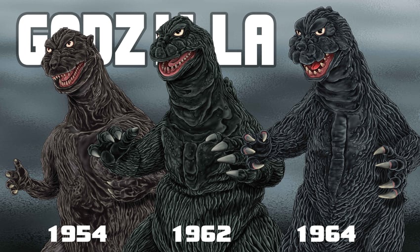 godzilla (king kong and 3 more) drawn by satoru33