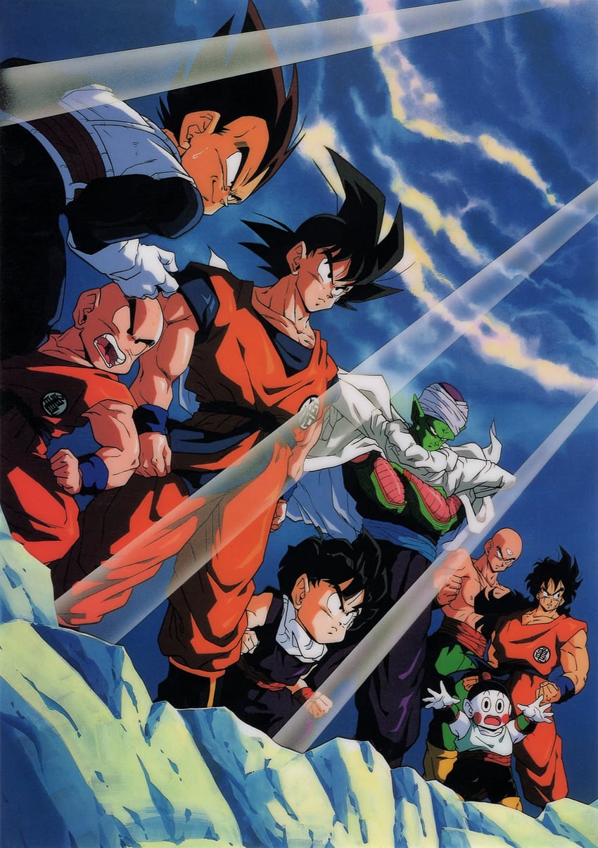 son goku, vegeta, son gohan, piccolo, kuririn, and 3 more (dragon ball and 1 more) drawn by maeda_minoru