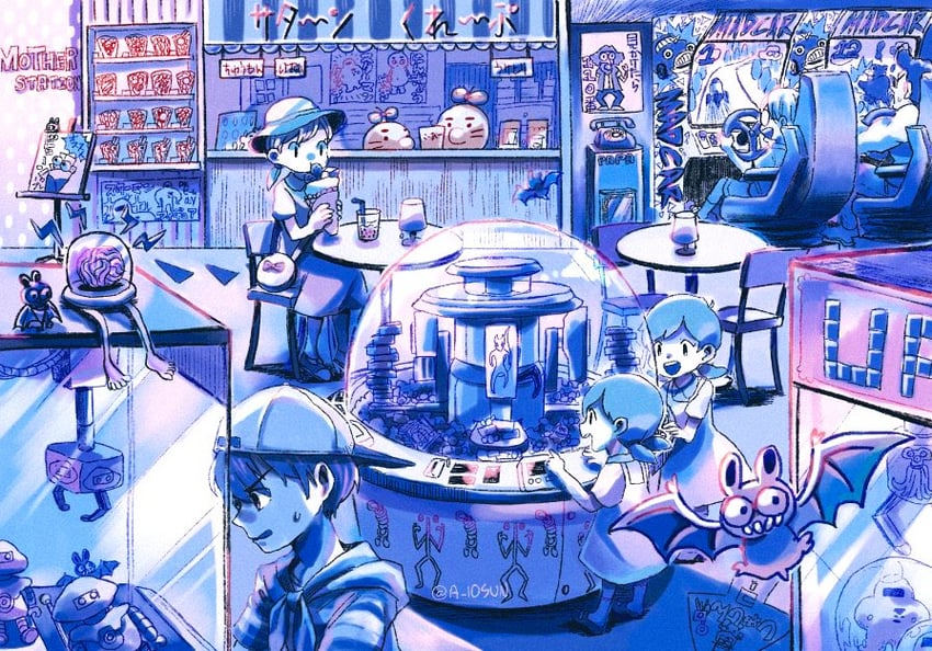 doseisan, ninten, ana, lloyd, teddy, and 5 more (mother and 1 more) drawn by a_10sun