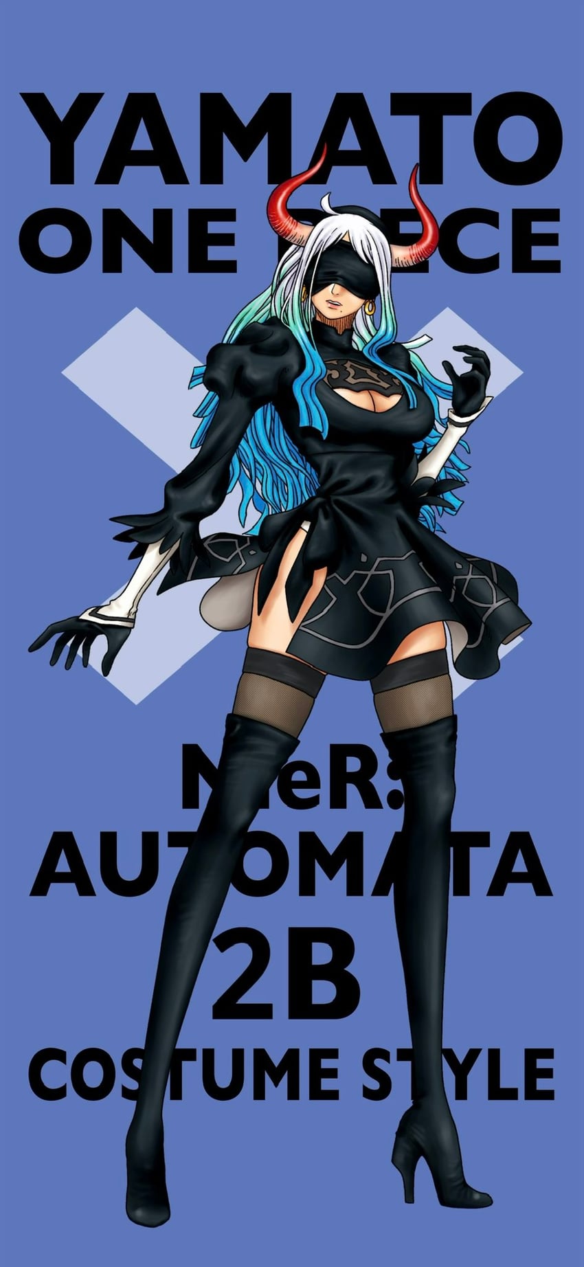 2b and yamato (one piece and 2 more) drawn by zuberubar
