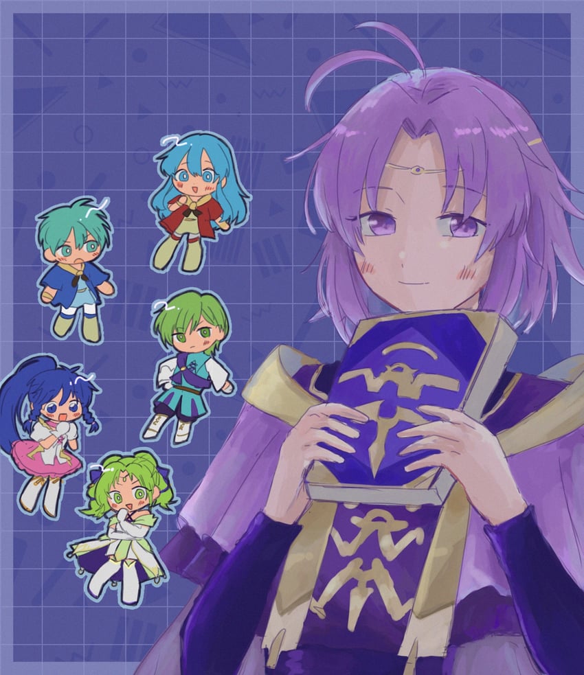 eirika, ephraim, tana, l'arachel, lyon, and 1 more (fire emblem and 2 more) drawn by ichgomi