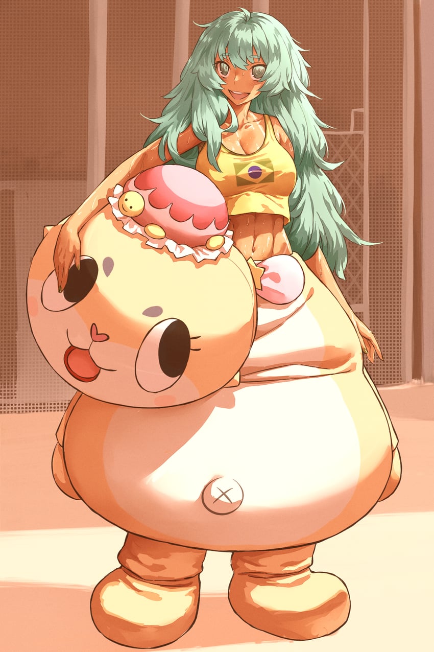 hatsune miku, brazilian miku, chiitan, and kame-chan (vocaloid and 1 more) drawn by haraya_manawari