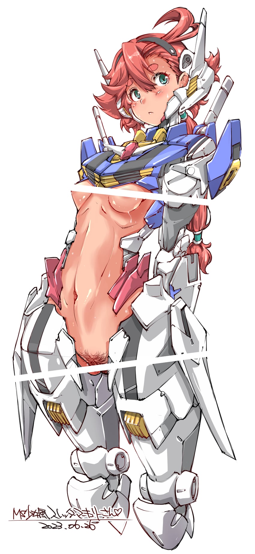 suletta mercury and gundam aerial (gundam and 1 more) drawn by yazawa_mana