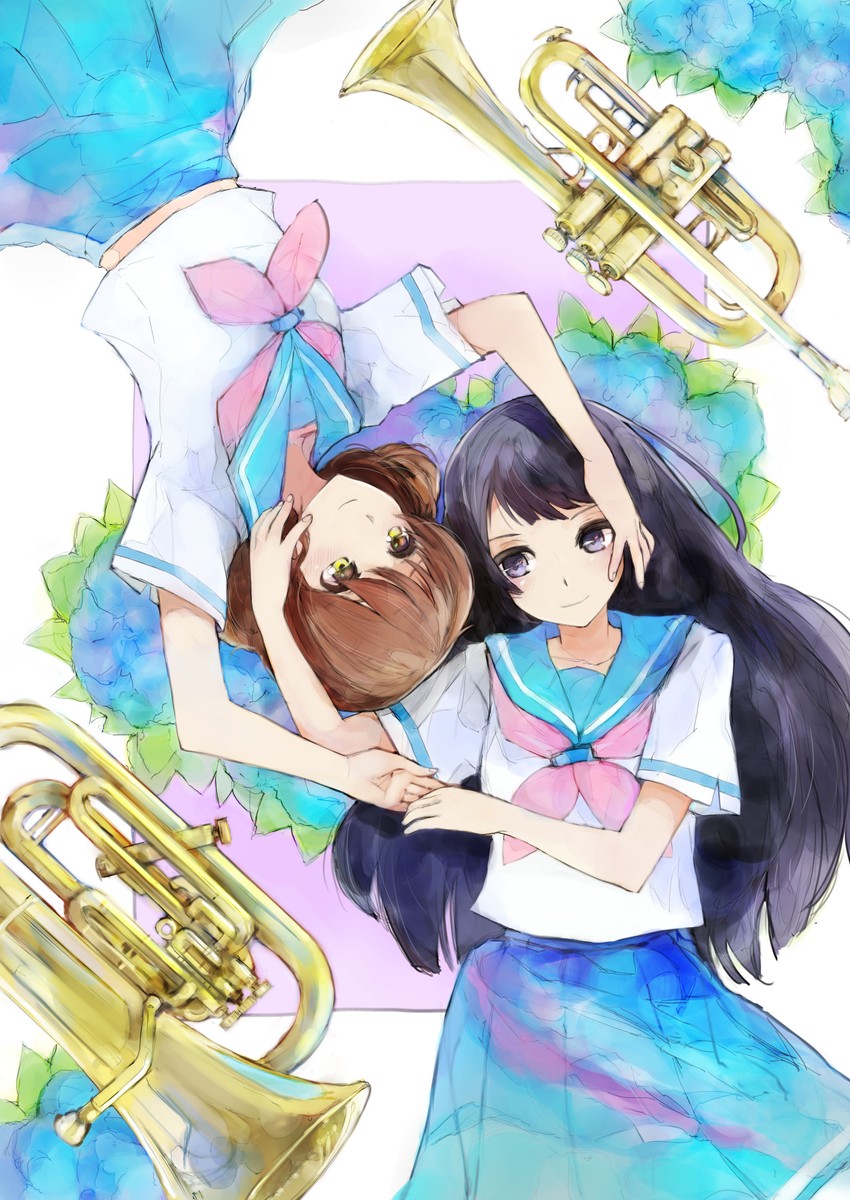 oumae kumiko and kousaka reina (hibike! euphonium) drawn by bana_(stand_flower)