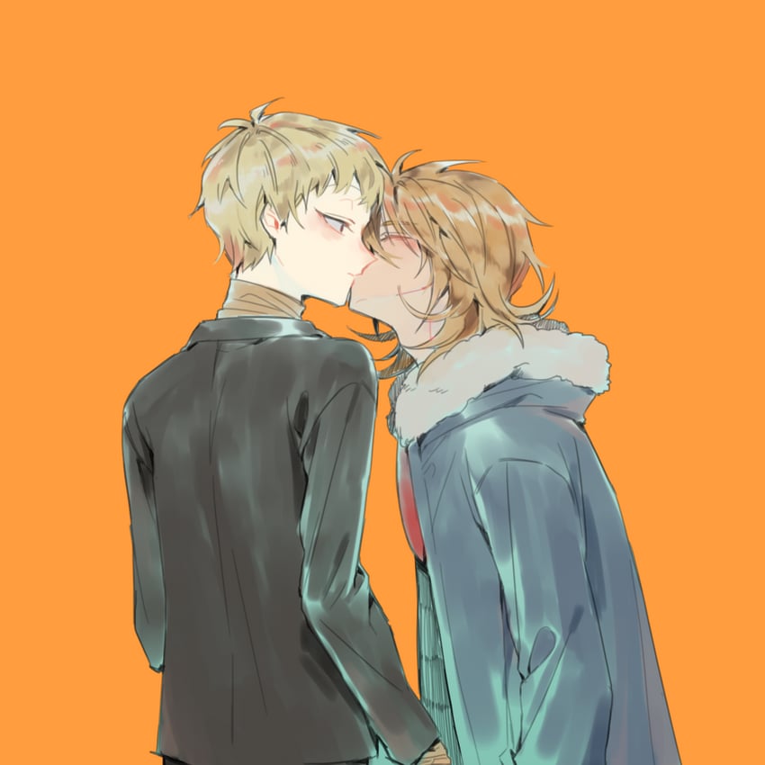 atou haruki and isoi reiji (saibou shinkyoku) drawn by mometsu_033