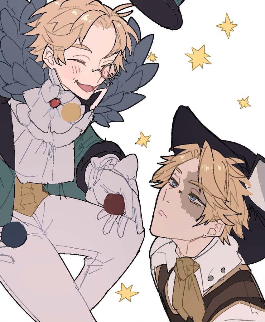 norton campbell and mike morton (identity v) drawn by wonakira