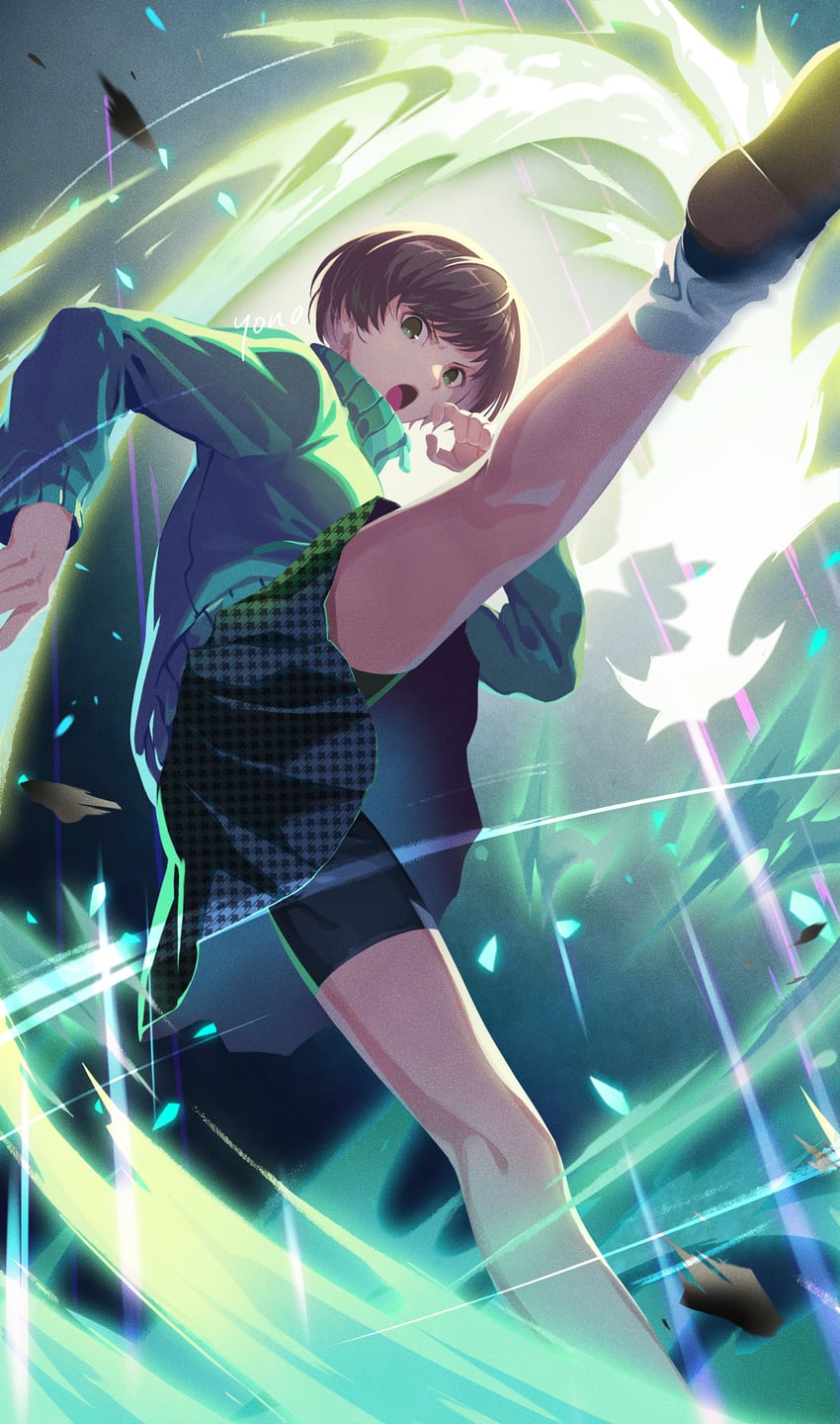 satonaka chie (persona and 1 more) drawn by yono_999