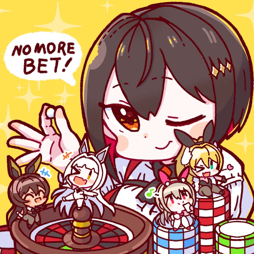 viper, noir, blanc, rupee, and rouge (goddess of victory: nikke) drawn by hatodokei
