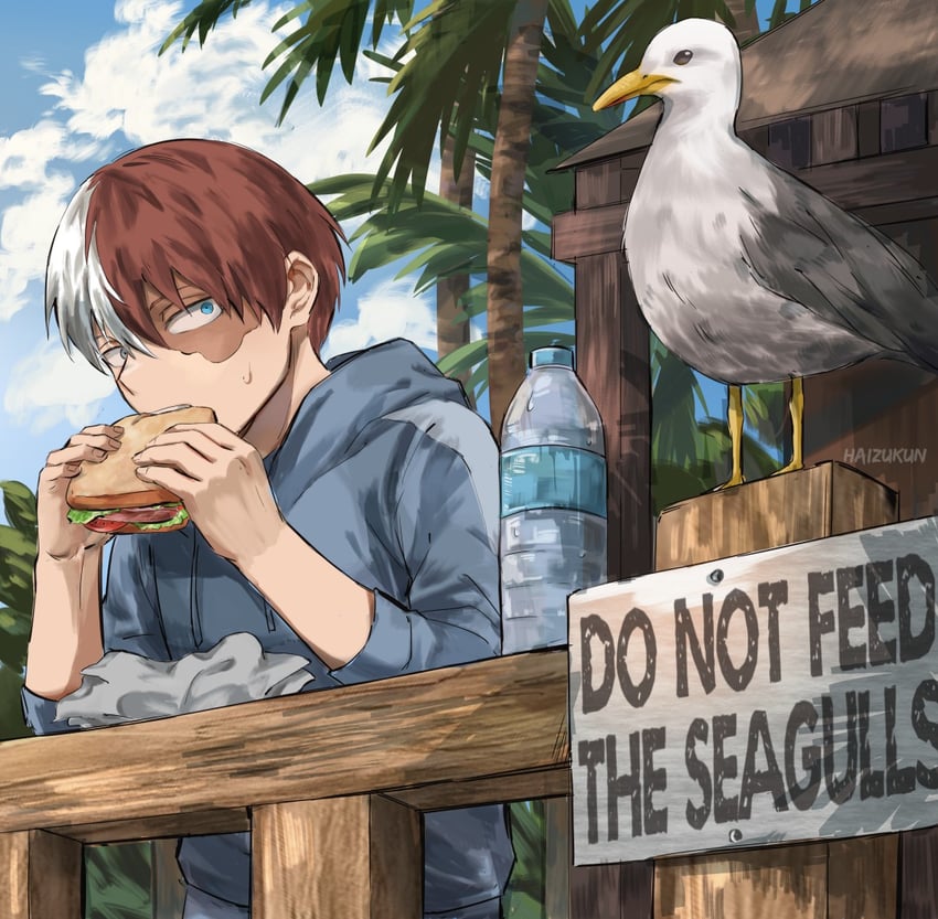 todoroki shoto (boku no hero academia) drawn by haizukun