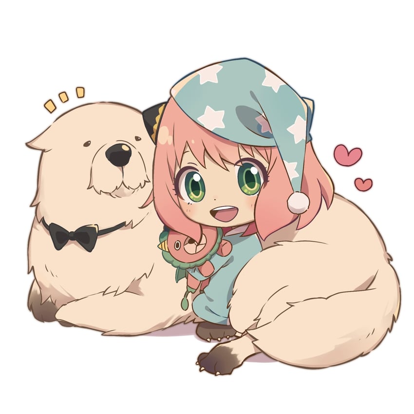 anya, bond, and director chimera (spy x family) drawn by dmanya