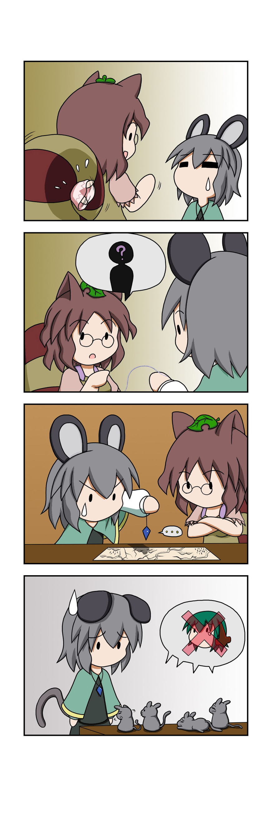 nazrin, futatsuiwa mamizou, and lily white (touhou) drawn by rakugaki-biyori