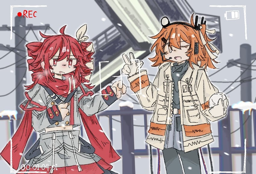 kasane teto and adachi rei (utau and 2 more) drawn by qingdqing