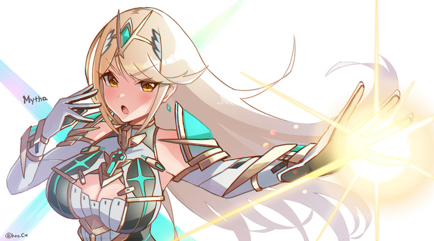 mythra (xenoblade chronicles and 1 more) drawn by hey_cre