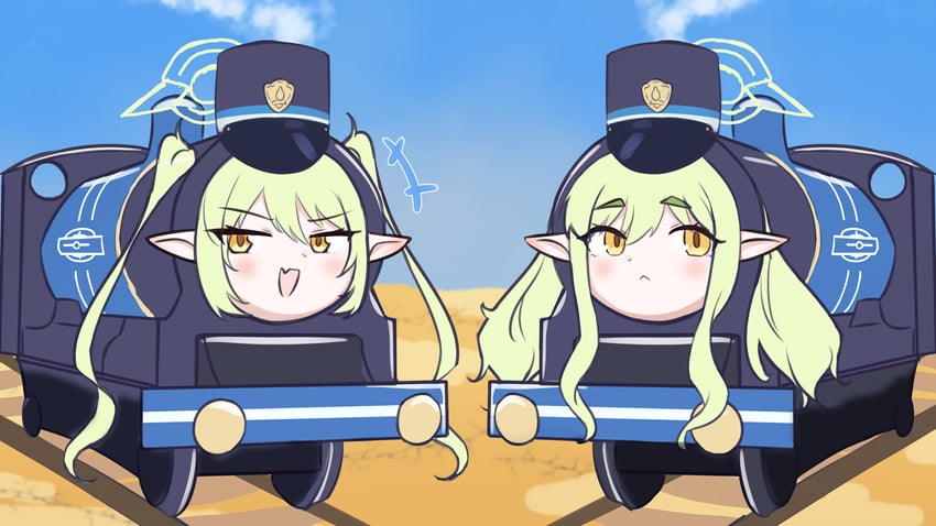 hikari and nozomi (blue archive and 1 more) drawn by psycho_orb
