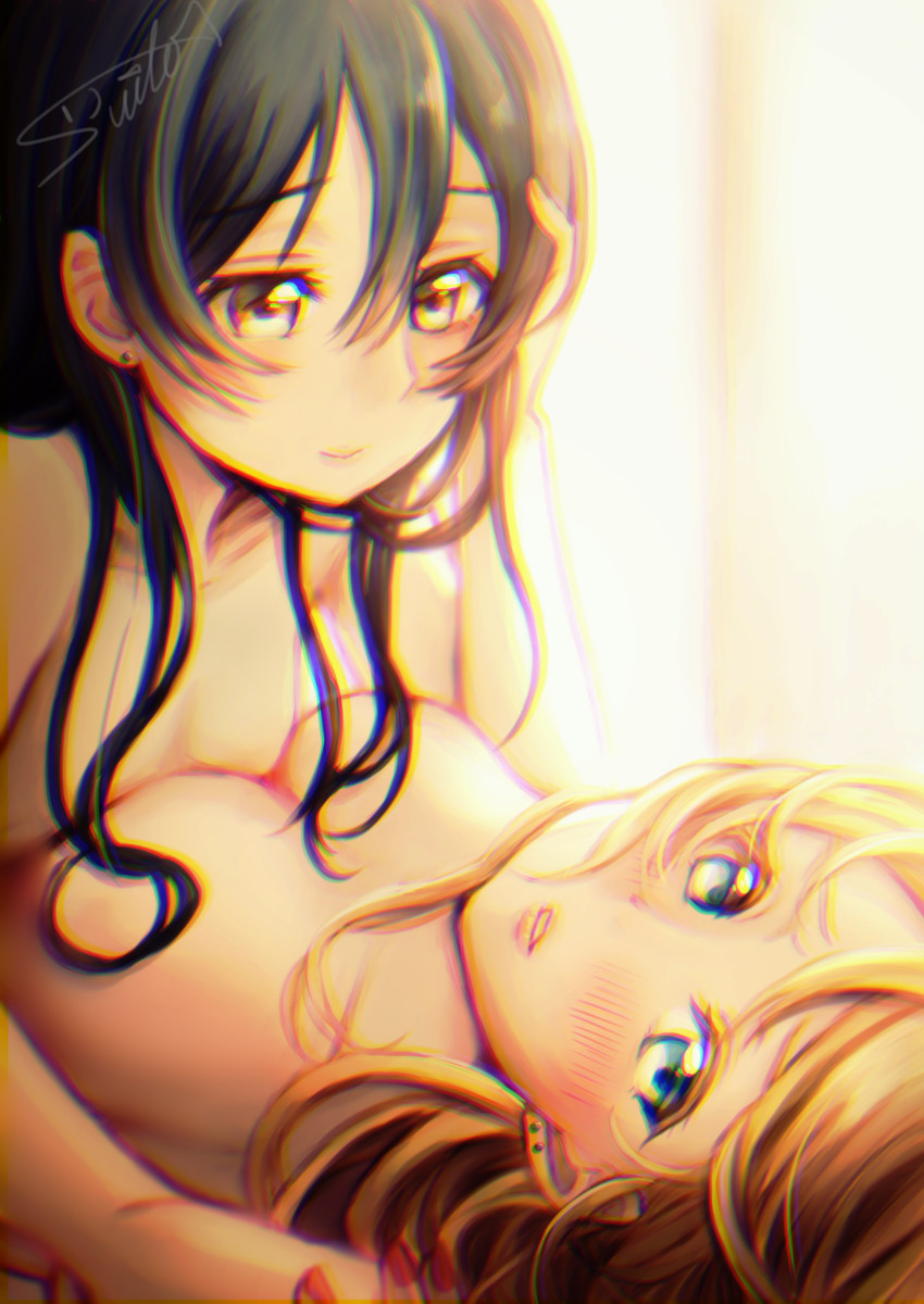 sonoda umi and ayase eli (love live! and 1 more) drawn by suito