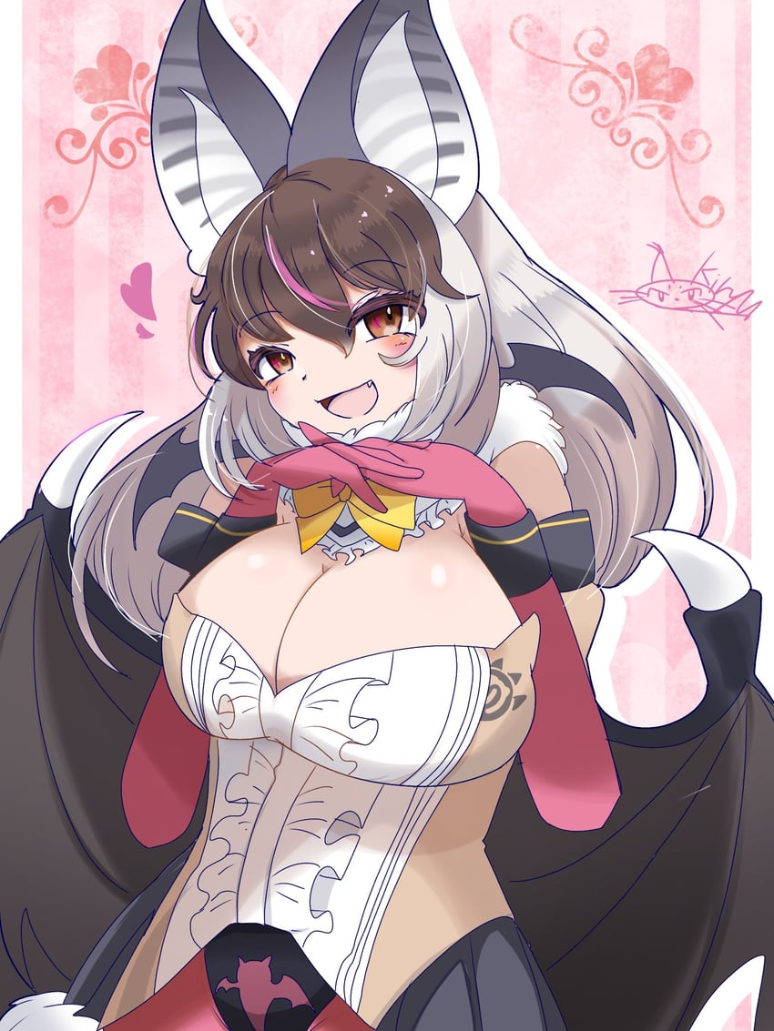 brown long-eared bat (kemono friends and 1 more) drawn by kiryu_(rnrwbhybsxj4qgk)