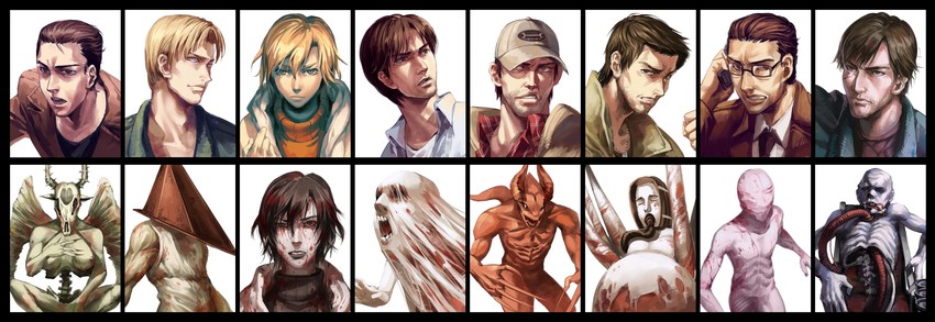 pyramid head, heather mason, baphomet, henry townshend, harry mason, and 10 more (silent hill and 8 more) drawn by ruukii_drift