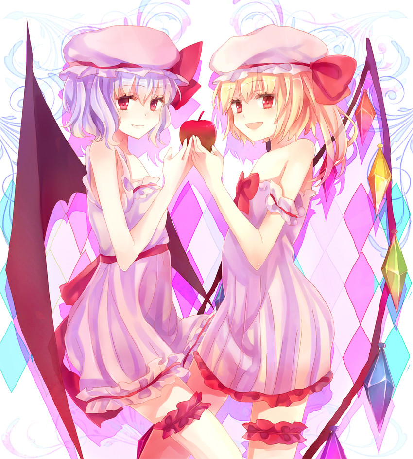remilia scarlet and flandre scarlet (touhou) drawn by ni_you